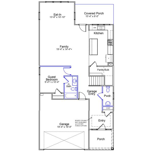 2D floor plan layout of this home in Sweetbrier, Durham, NC (Image 2).