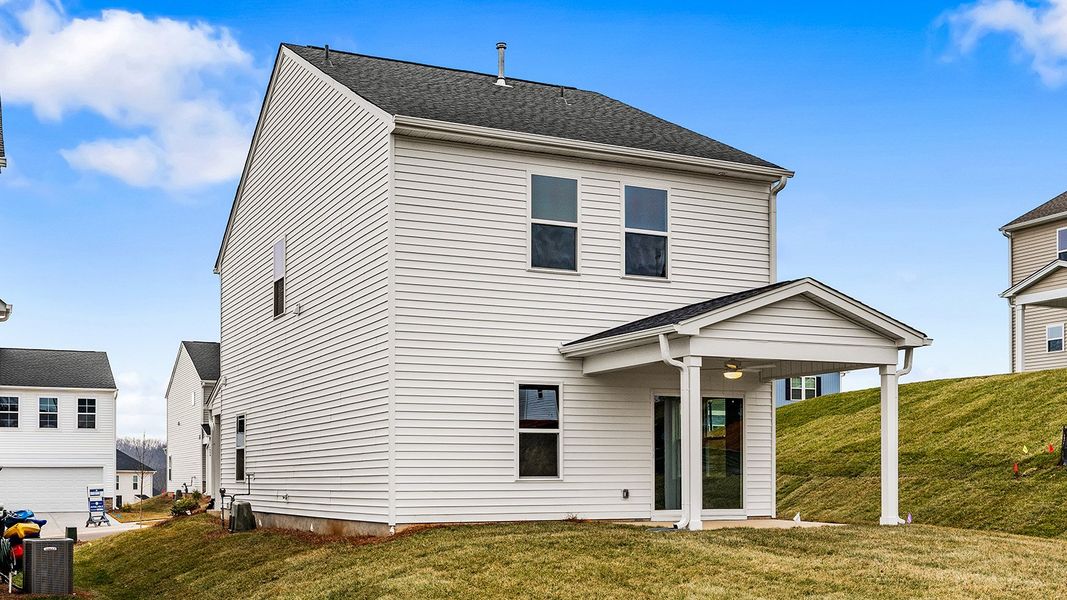 Exterior details and patio area of a home in Hanes Lake, Winston-Salem (Image 20).