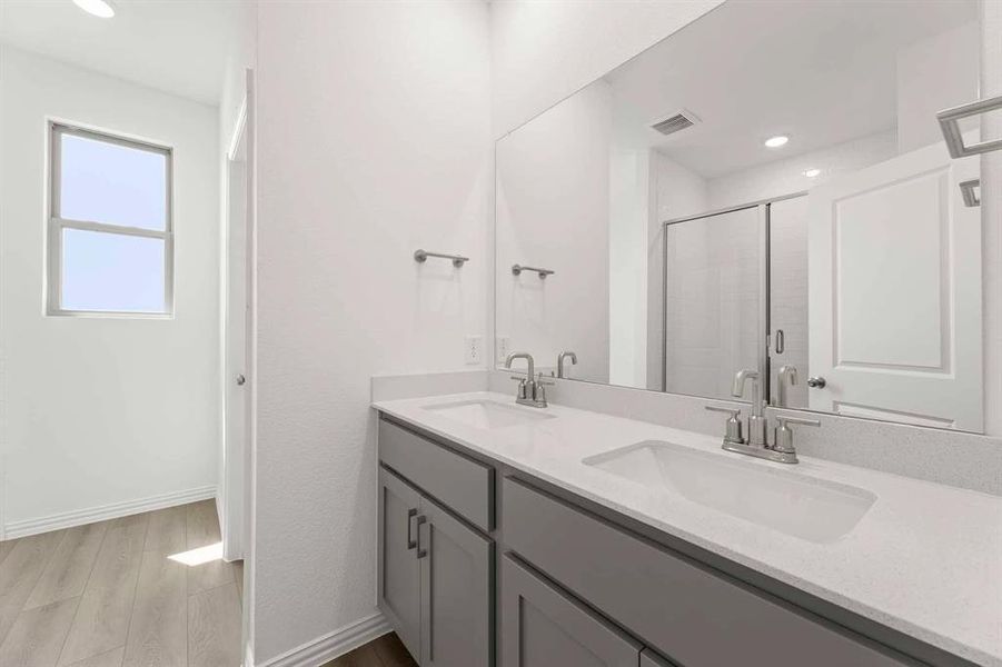 Furnished interior view inside a new home in Monticello Park, Princeton (Image 7). Furnished interior view inside a new home in Monticello Park, Princeton (Image 7).