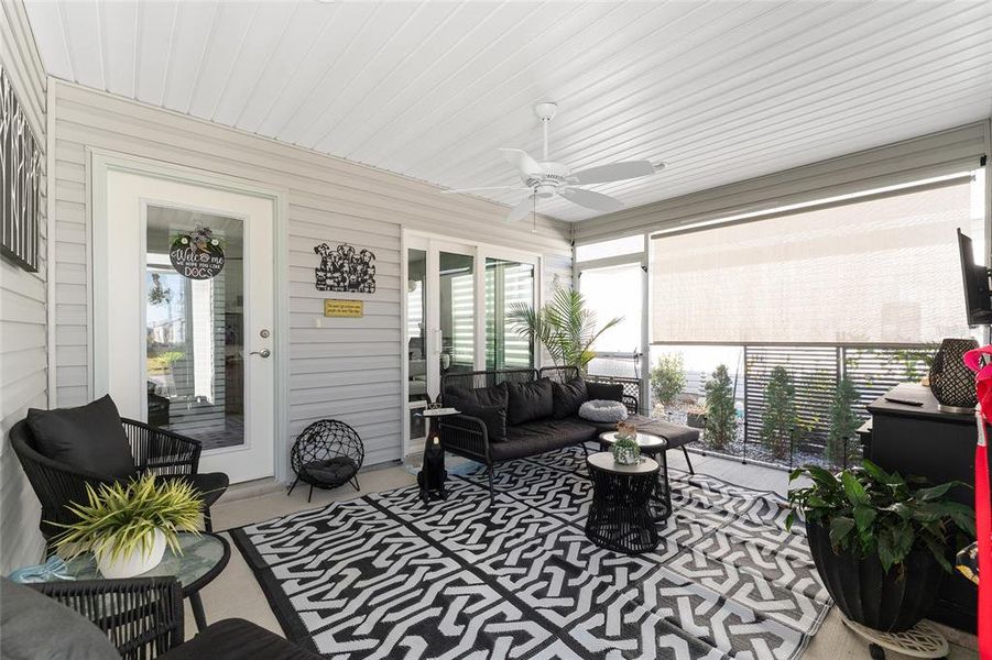 Exterior details and patio area of a home in , The Villages (Image 3). Exterior details and patio area of a home in , The Villages (Image 3).