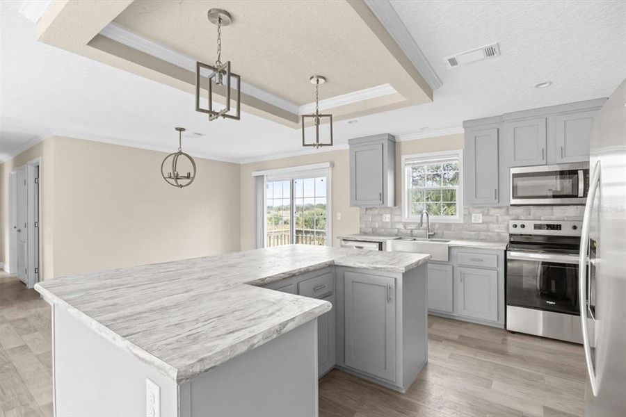 Furnished interior view inside a new home in , Okeechobee (Image 7).