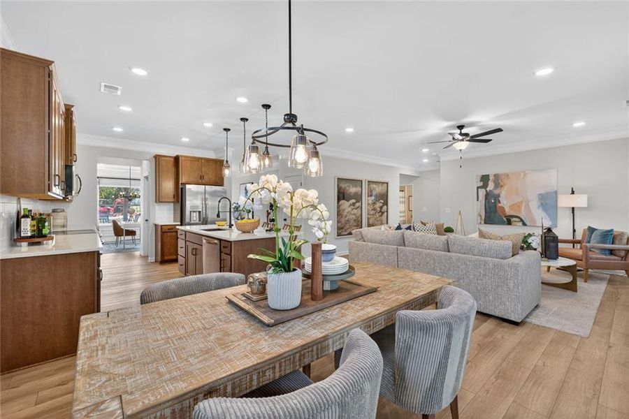 Furnished interior view inside a new home in Allen Manor, Hoschton (Image 10).