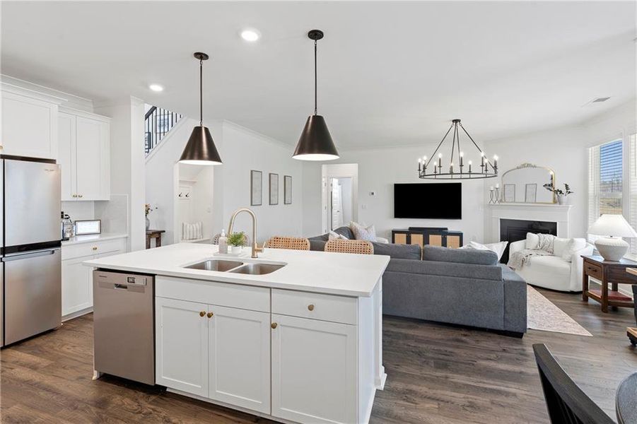 Furnished interior view inside a new home in Water Oak Estates, Lawrenceville (Image 5).