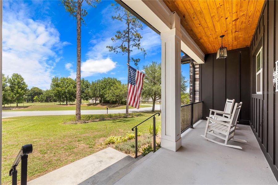 Exterior details and patio area of a home in , Dade City (Image 29).