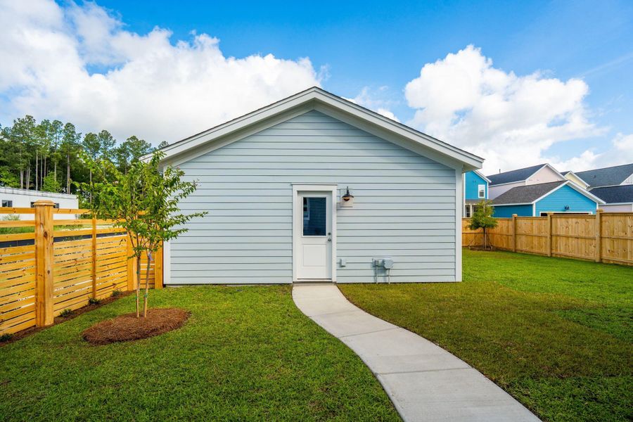 Exterior details and patio area of a home in Nexton, Summerville (Image 19). Exterior details and patio area of a home in Nexton, Summerville (Image 19).