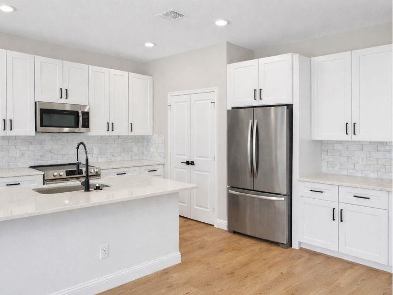 Furnished interior view inside a new home in , Cleveland (Image 3).