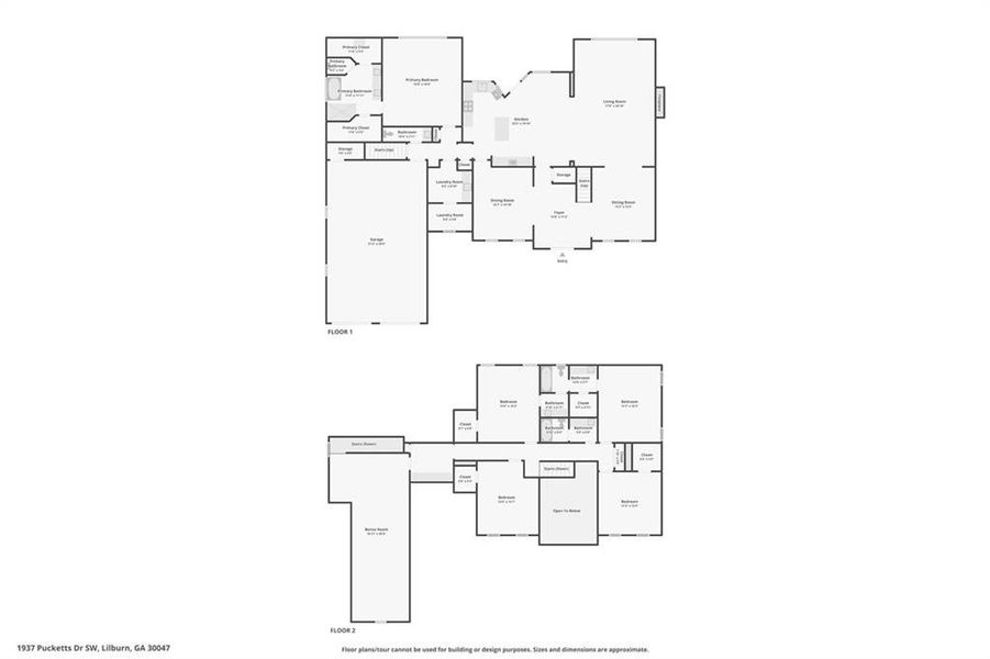 2D floor plan layout of this home in , Lilburn, GA (Image 4).