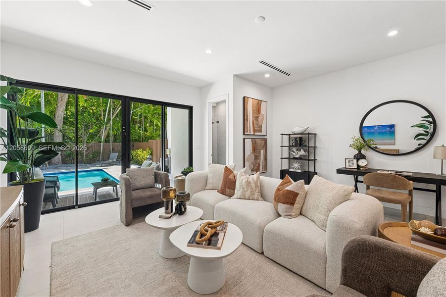 Furnished interior view inside a new home in , Miami (Image 17).