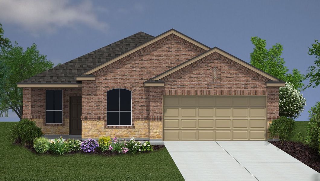 Representative exterior photo of a completed home built from the The Blanco by D.R. Horton in Steele Creek, Cibolo, TX (Image 61).