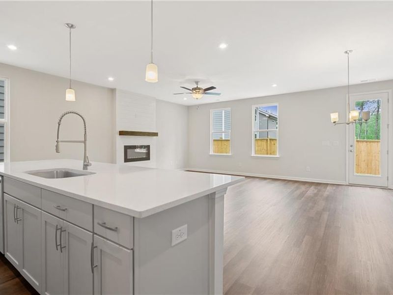 Furnished interior view inside a new home in The Village at Shallowford, Kennesaw (Image 9).