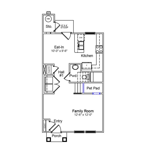 2D floor plan layout of this home in Astoria, Columbia, SC (Image 2).