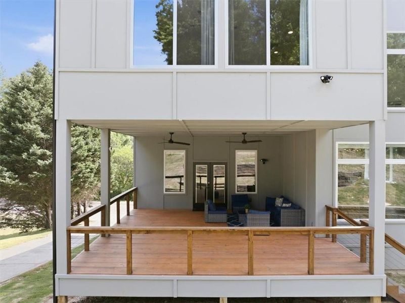 Exterior details and patio area of a home in , Atlanta (Image 31).