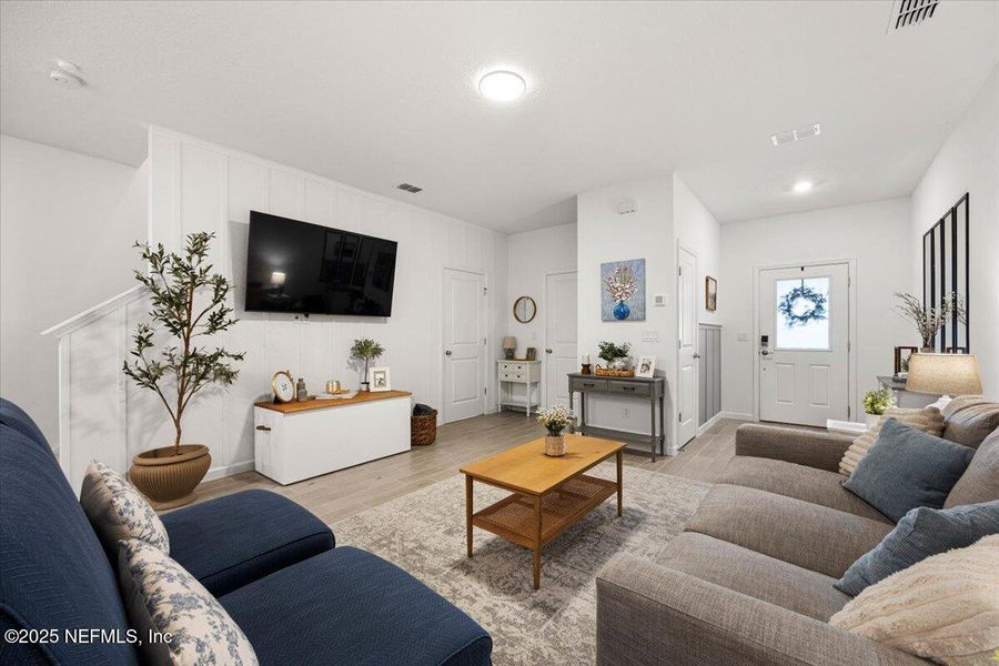 Furnished interior view inside a new home in Shearwater: Affordable Luxury Townhomes, St. Augustine (Image 35).