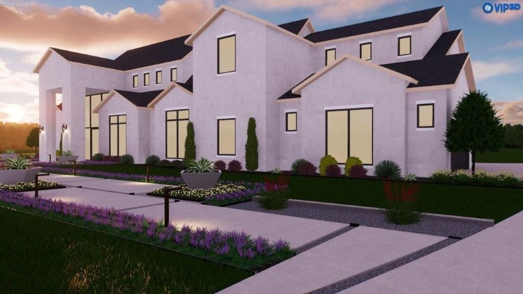 Front exterior of a new home in , Fairview, TX, highlighting curb appeal (Image 1).