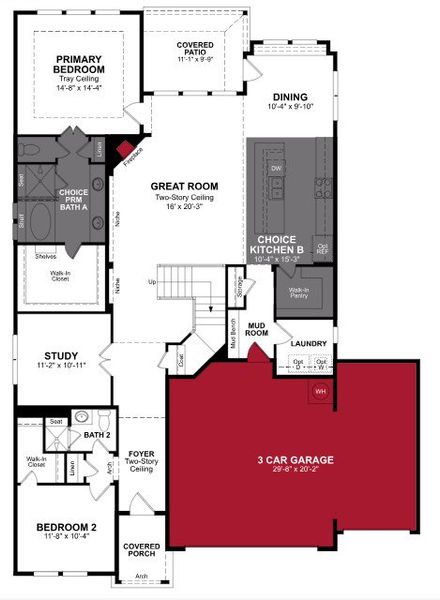 2D floor plan layout of this home in Goodland, Midlothian, TX (Image 3).