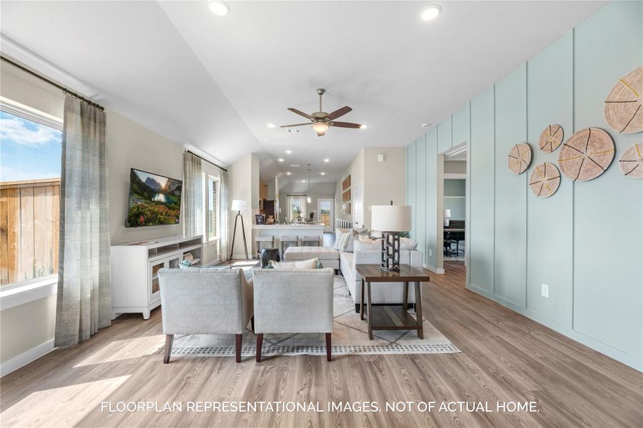 Furnished interior view inside a new home in Pinewood at Grand Texas, New Caney (Image 3).