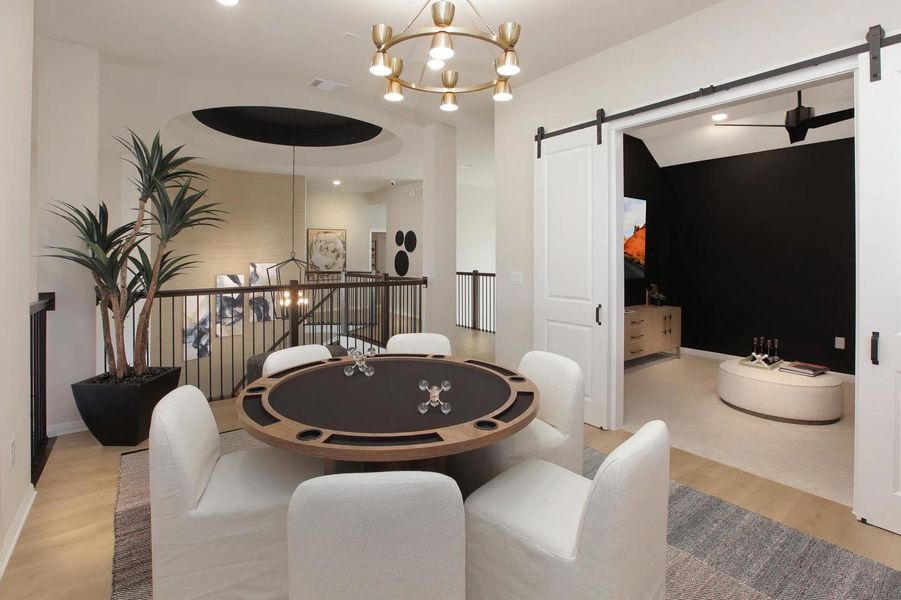 Furnished interior view inside a new home in Wolf Ranch West Bend - 60', Georgetown (Image 10).
