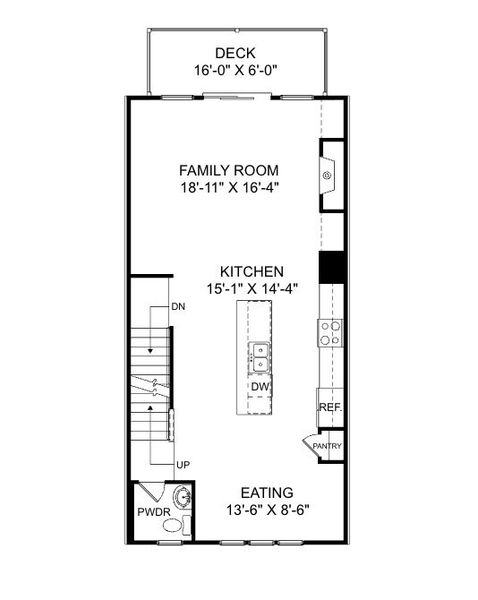 2D floor plan layout for the The Quinn by Stanley Martin Homes in The Beacon at Old Peachtree Townhomes, Lawrenceville, GA (Image 19). 2D floor plan layout for the The Quinn by Stanley Martin Homes in The Beacon at Old Peachtree Townhomes, Lawrenceville, GA (Image 19).