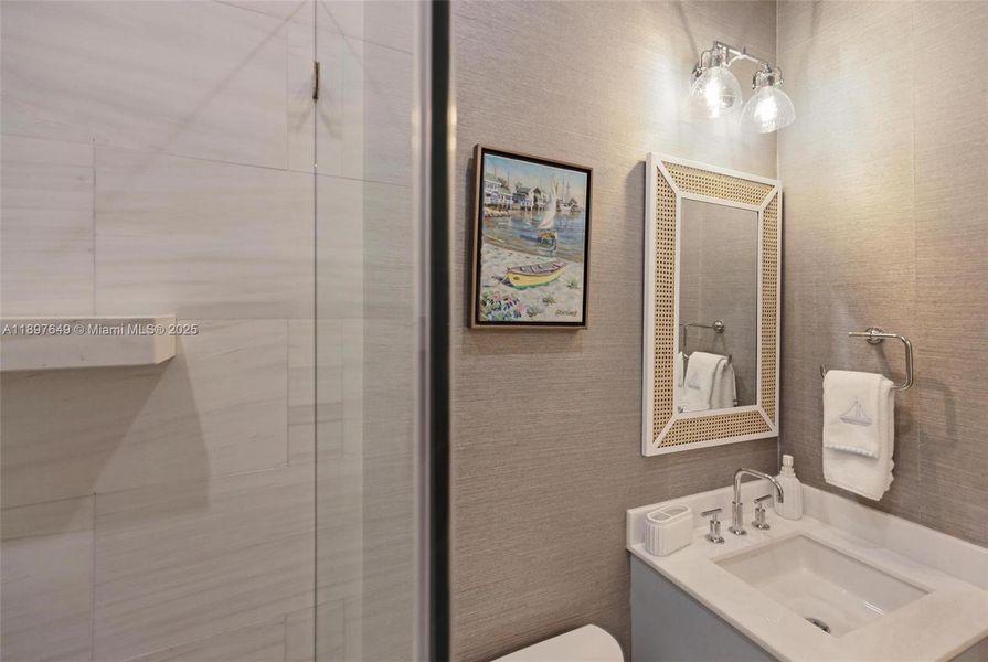 Furnished interior view inside a new home in , Key Largo (Image 16).