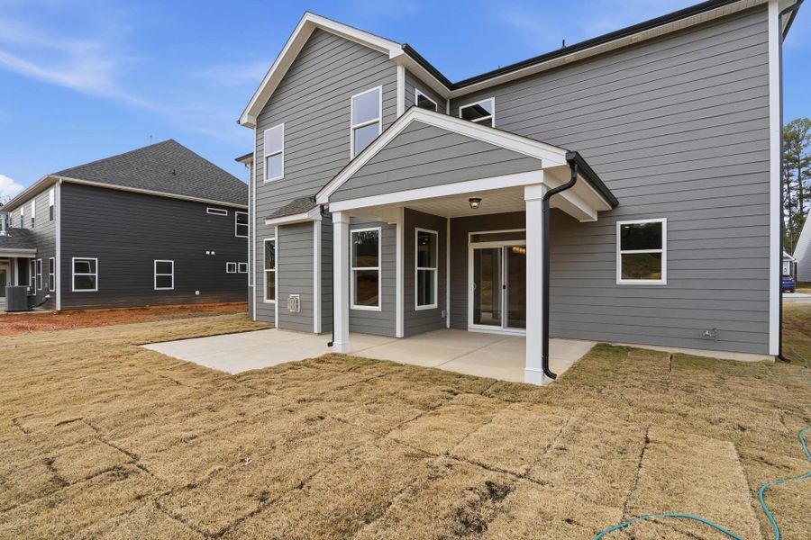 Exterior details and patio area of a home in Carrington, Stanley (Image 38). Exterior details and patio area of a home in Carrington, Stanley (Image 38).