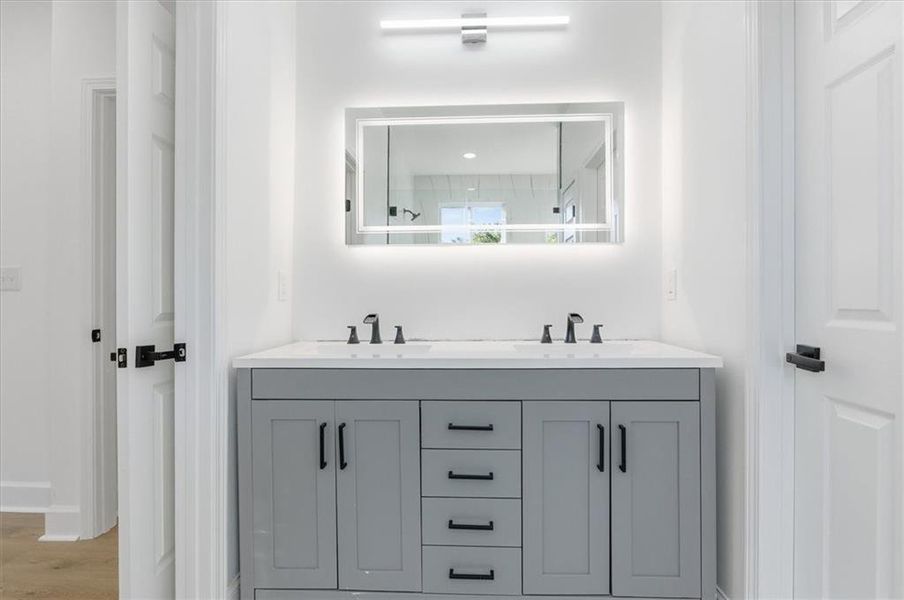 Close-up of interior finishes inside a home in , Atlanta (Image 17).