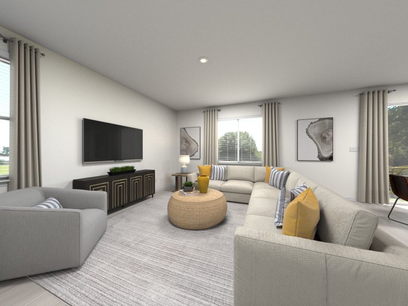 Furnished interior view inside a new home in Cyrene at Minneola - Villas, Minneola (Image 5).