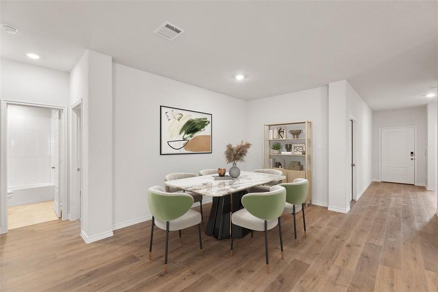 Furnished interior view inside a new home in Williamsburg, Fate (Image 9).