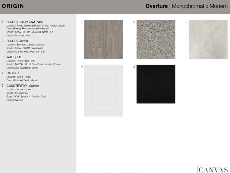 18402 Timberland Peak Lane design selections