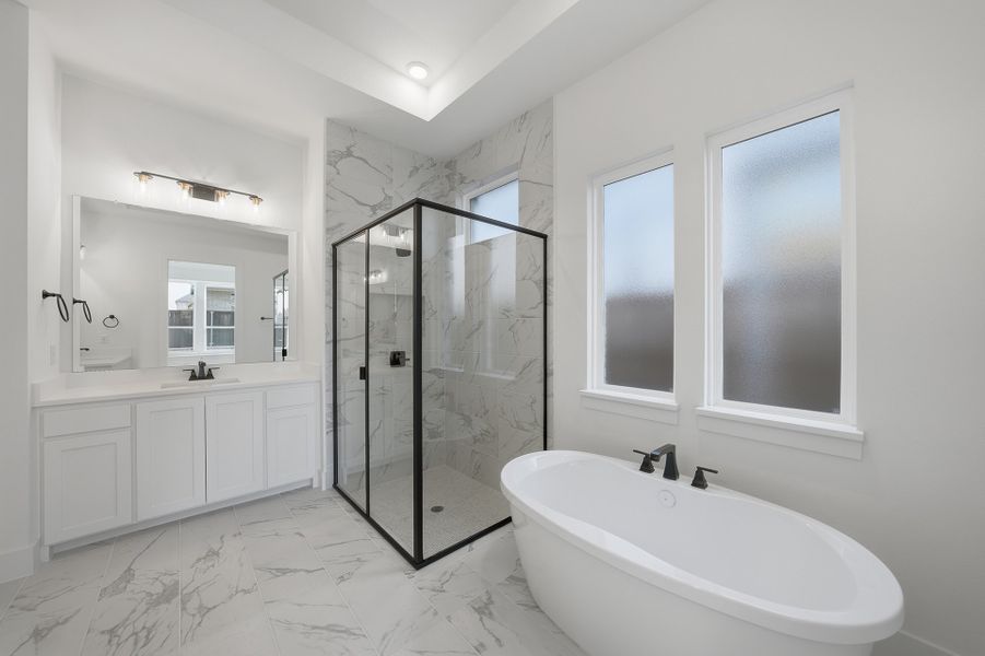 Furnished interior view inside a new home in Estates at Rockhill, Frisco (Image 12). Furnished interior view inside a new home in Estates at Rockhill, Frisco (Image 12).