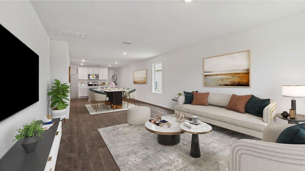 Furnished interior view inside a new home in Watermark, Alvin (Image 11).