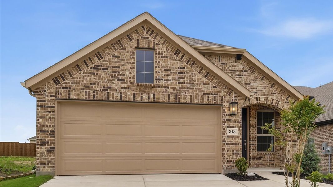Front exterior of a new home in Westridge Journey, Princeton, TX, highlighting curb appeal (Image 21).