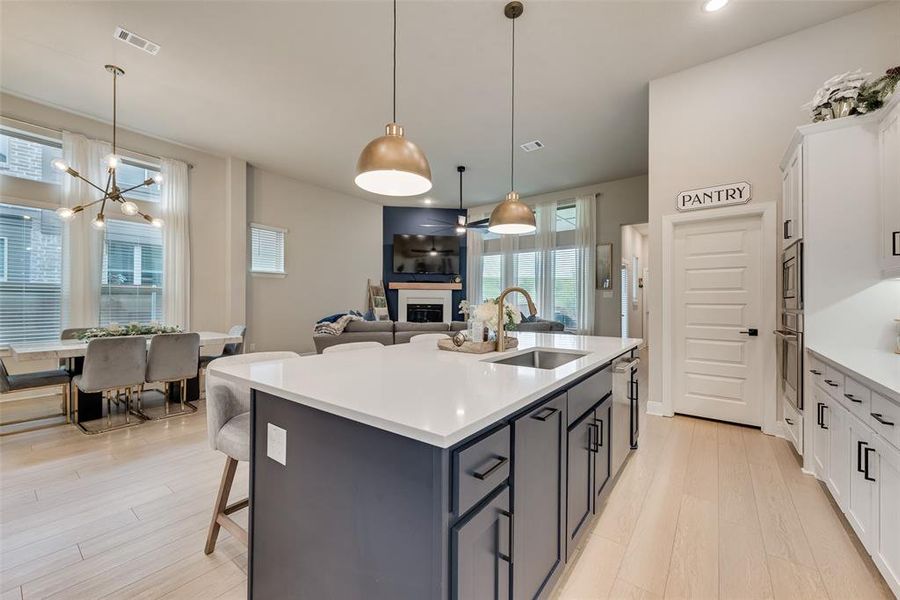 Furnished interior view inside a new home in Karis - Village Series, Crowley (Image 12). Furnished interior view inside a new home in Karis - Village Series, Crowley (Image 12).