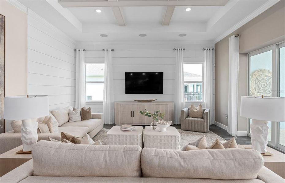 Furnished interior view inside a new home in Del Webb Oasis, Winter Garden (Image 24).