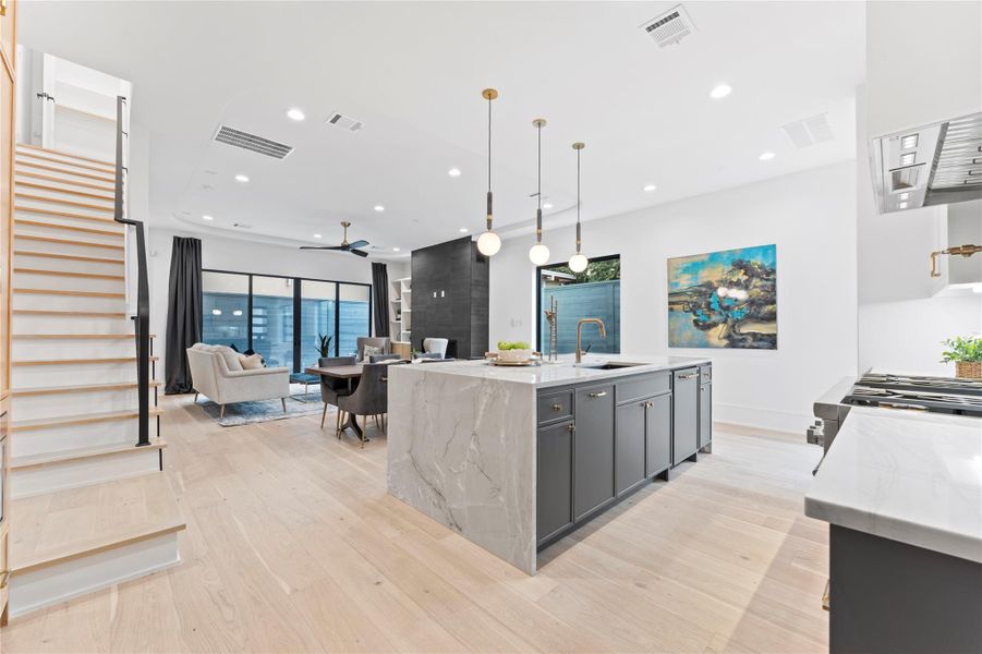 Chef’s kitchen designed for both function and style.