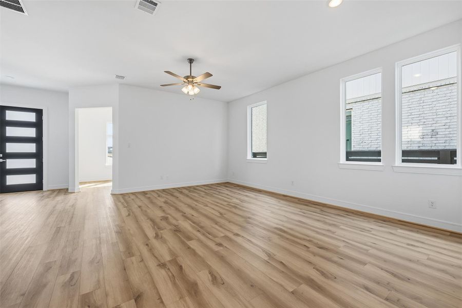 Spacious, unfurnished interior of a new home in Bridgeland Central, Cypress (Image 19). Spacious, unfurnished interior of a new home in Bridgeland Central, Cypress (Image 19).