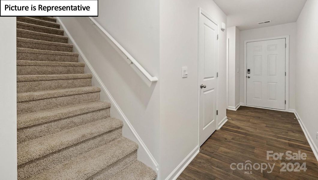 Long foyer upon entry from front door