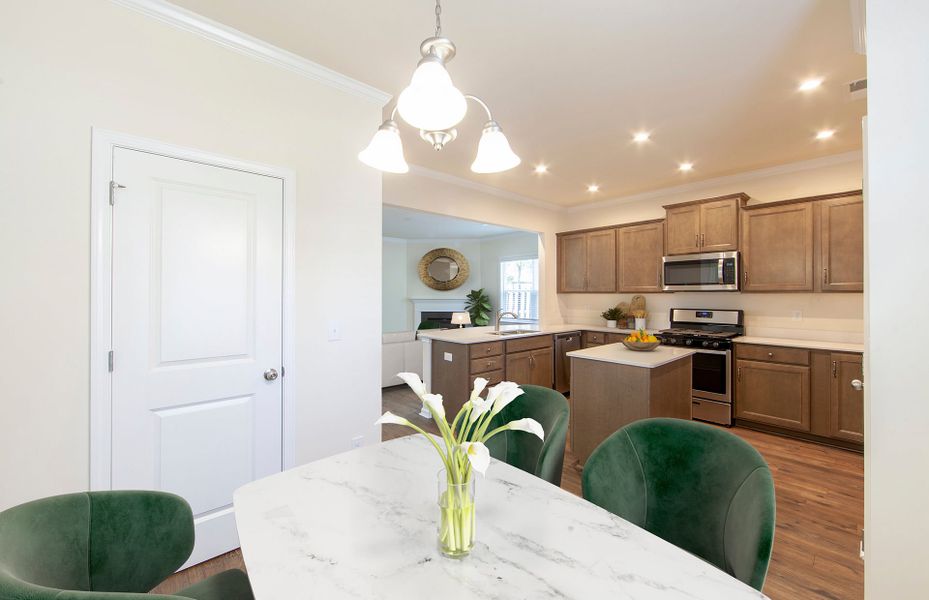 Furnished interior view inside a new home in Parkside Crossing, Charlotte (Image 3).