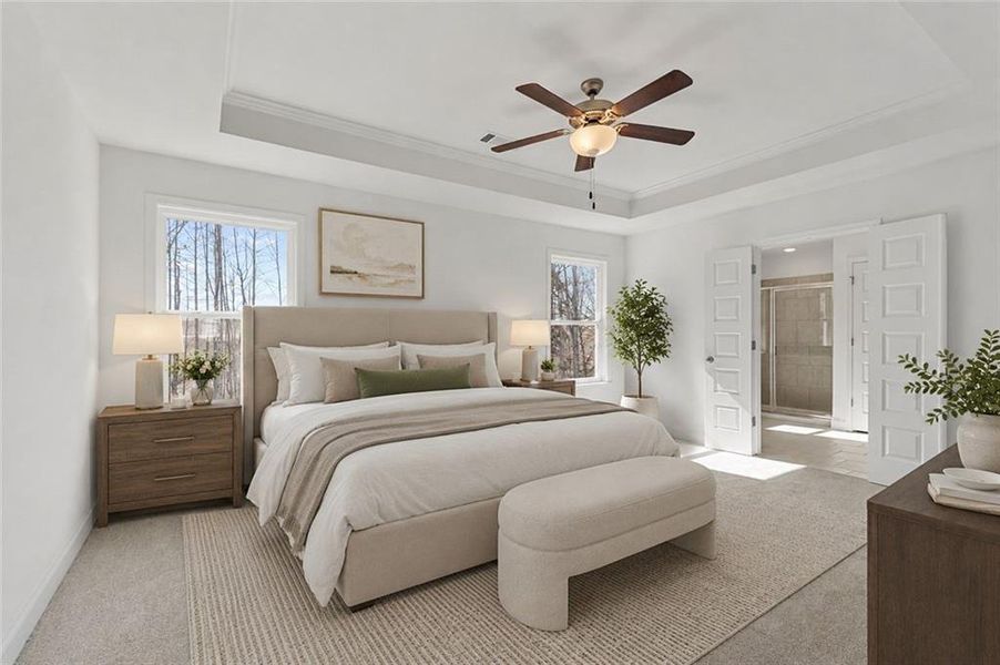 Furnished interior view inside a new home in Clark Farms, Flowery Branch (Image 7).