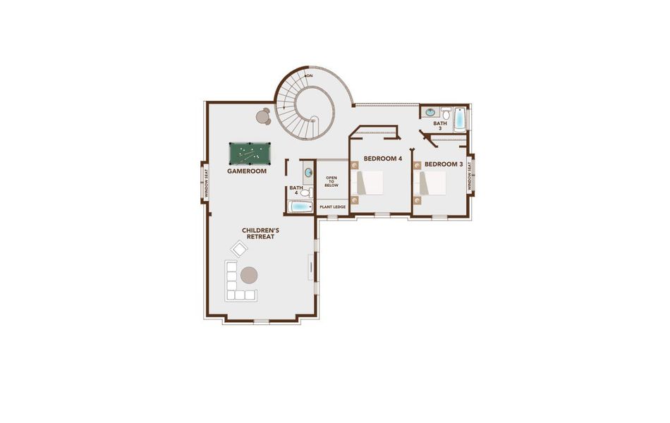 2D floor plan layout for the Lake Forest by Grand Homes in Park Place, Prosper, TX (Image 3). 2D floor plan layout for the Lake Forest by Grand Homes in Park Place, Prosper, TX (Image 3).