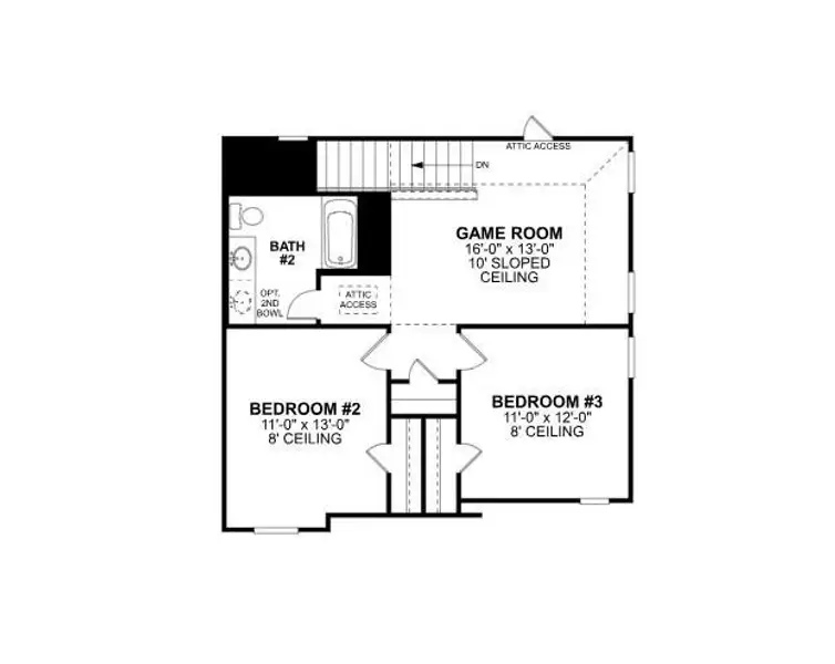2D floor plan layout of this home in Miller's Pond, Rosenberg, TX (Image 6).