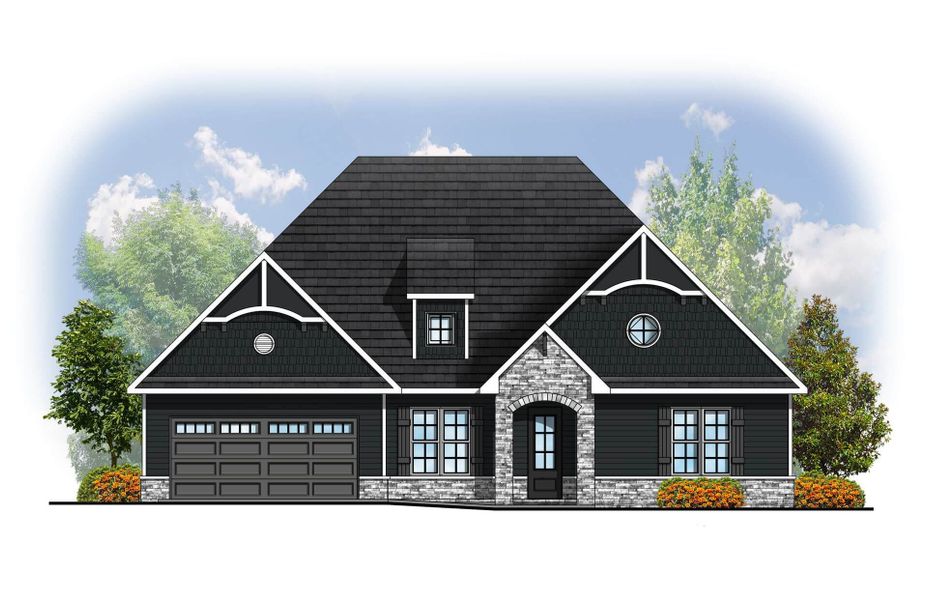 Architectural rendering of home exteriors planned for Enclave At Harvey in Knoxville, TN (Image 17).