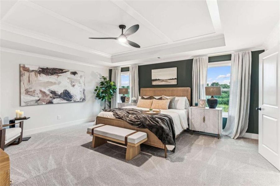 Furnished interior view inside a new home in , Buford (Image 7).