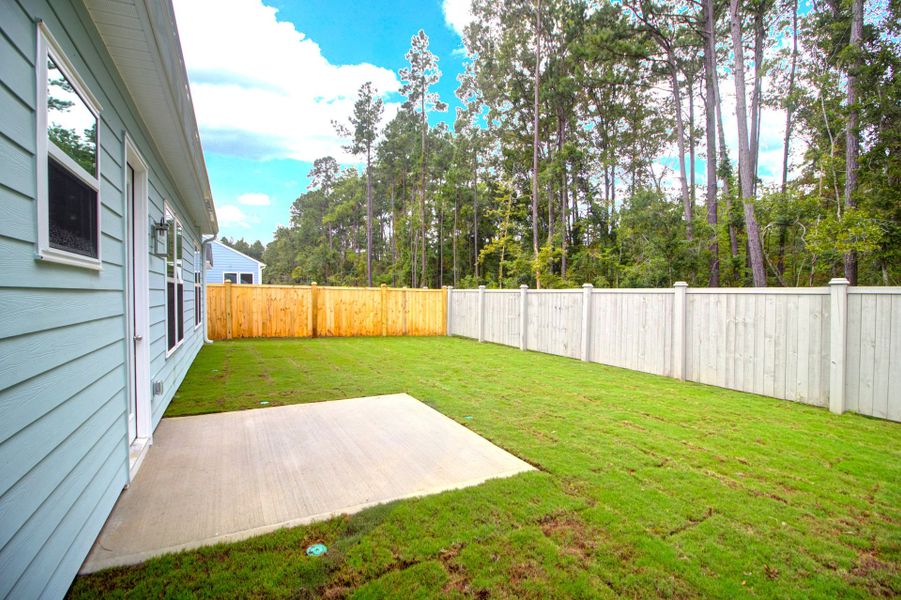 Exterior details and patio area of a home in Homecoming, Ravenel (Image 22).