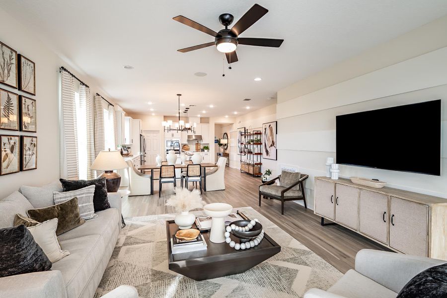 Great Room - Meadowood at Brack Ranch in St. Cloud, FL by Landsea Homes