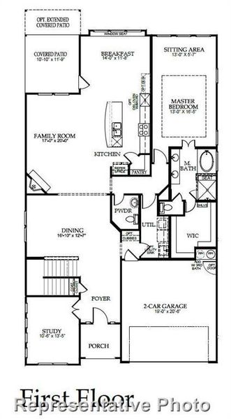 2D floor plan layout of this home in River Ranch, Van Alstyne, TX (Image 7).