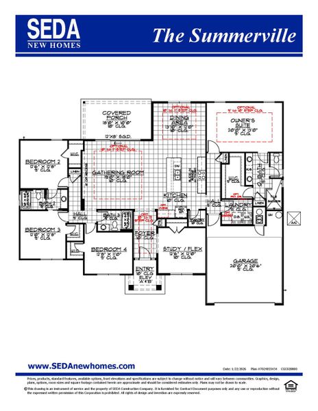 2D floor plan layout for the Summerville by SEDA New Homes in Katie Cove, Jacksonville, FL (Image 3). 2D floor plan layout for the Summerville by SEDA New Homes in Katie Cove, Jacksonville, FL (Image 3).