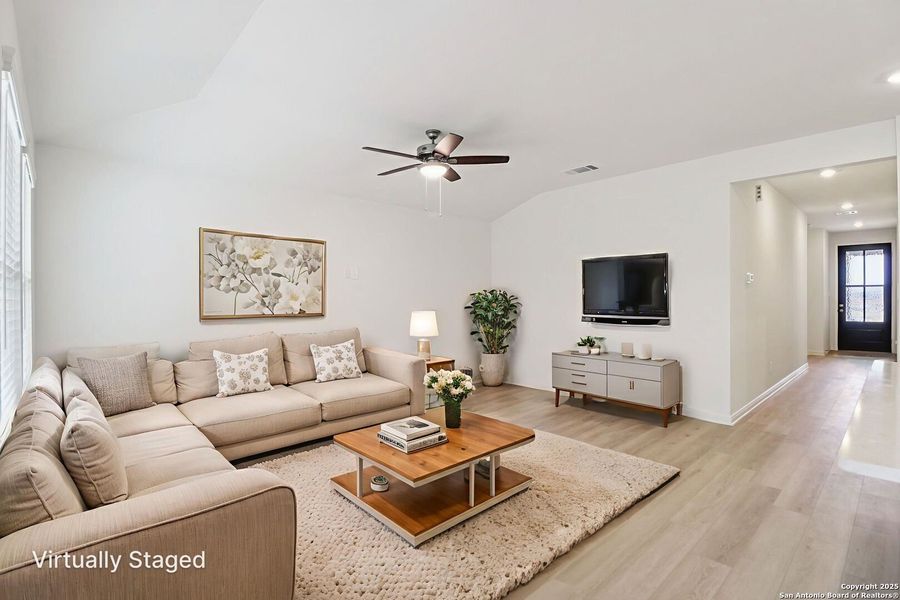 Furnished interior view inside a new home in Remington Ranch, San Antonio (Image 6). Furnished interior view inside a new home in Remington Ranch, San Antonio (Image 6).