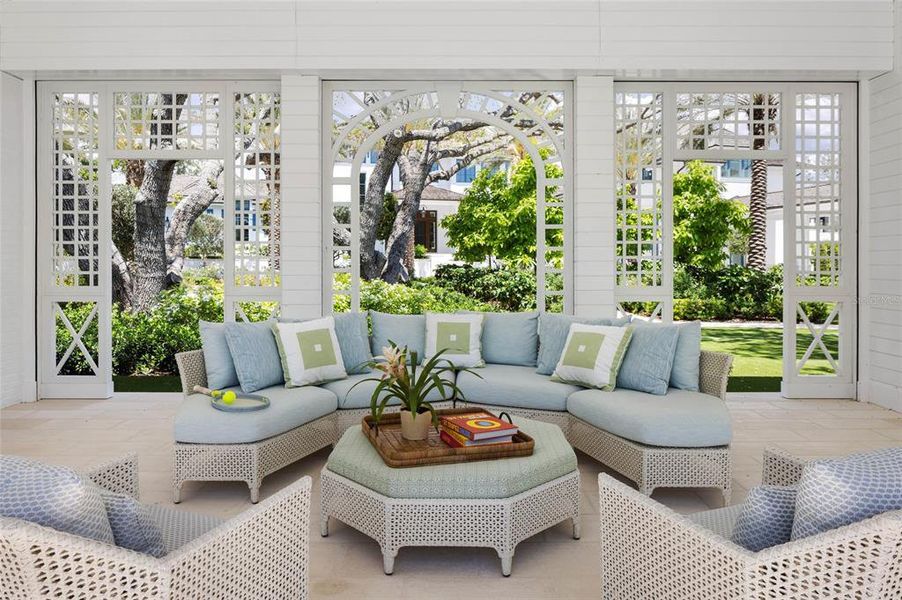 Exterior details and patio area of a home in , Sarasota (Image 30). Exterior details and patio area of a home in , Sarasota (Image 30).