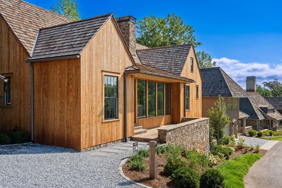 Exterior details and patio area of a home in , Clarkesville (Image 37).