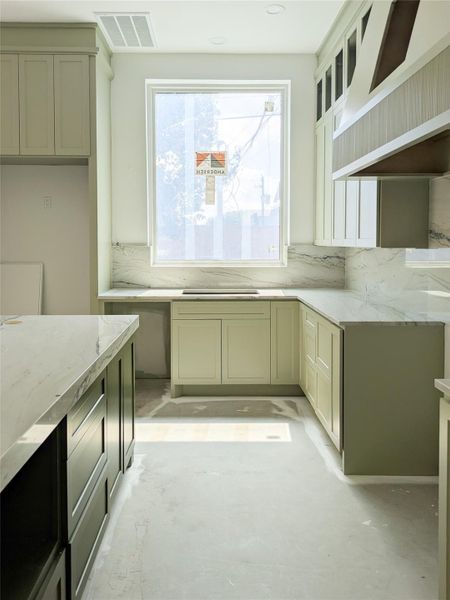 View of kitchen from Panry. View of kitchen from Panry.